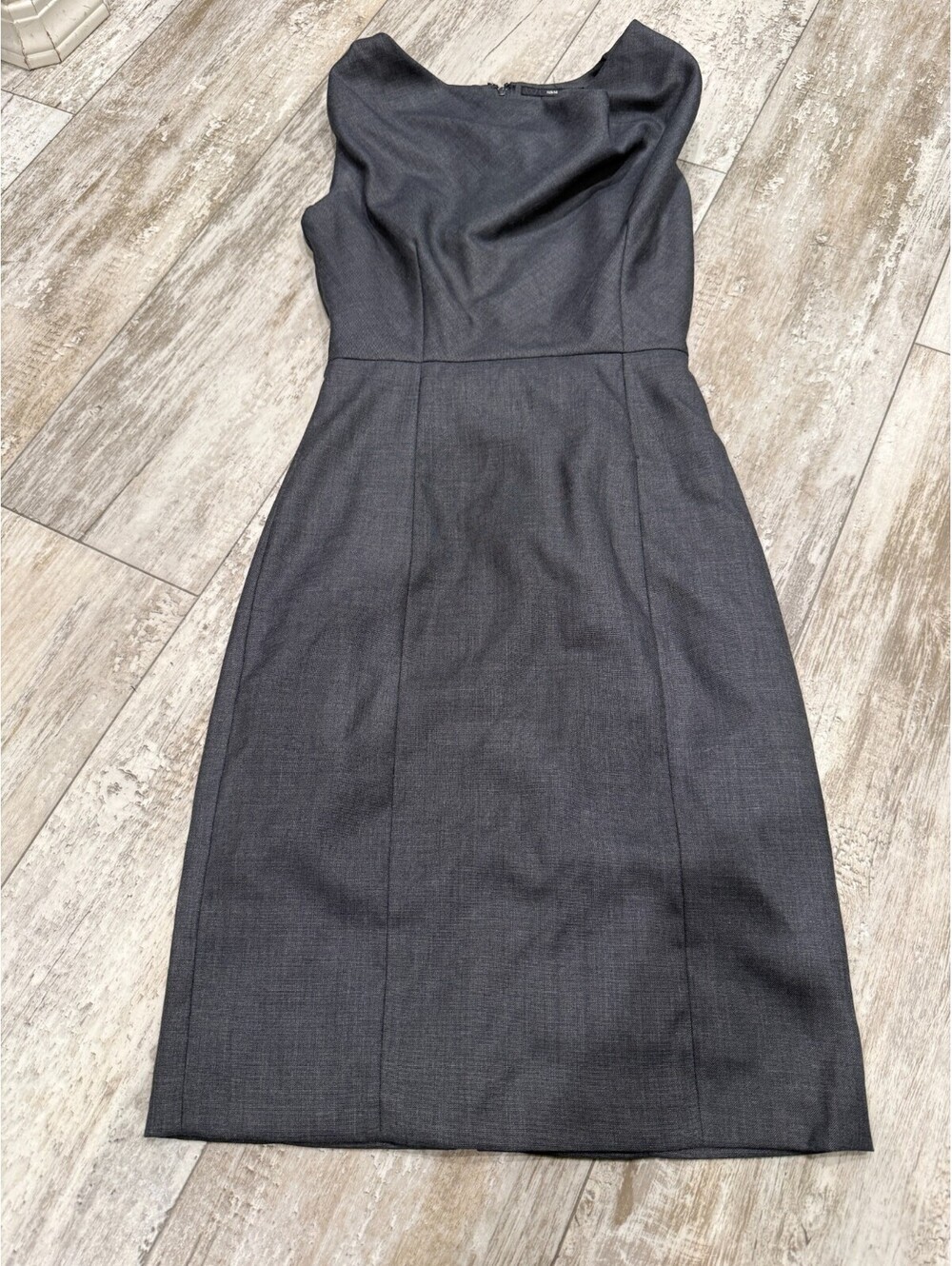 H&M Gray Cowl Neck Sheath Dress Size 2 Office